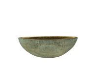 Pot ovale Ryan shiny blue D35x12 H12