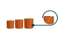 Pot jeu de 3 Ymke mandarin D12 H12