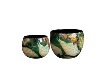 Pot jeu de 2 Bee vert D9 H7