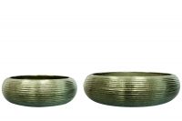 Coupe jeu de 2 Elise vert D48 H13