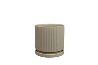Pot+plat Siebe taupe D10 H11