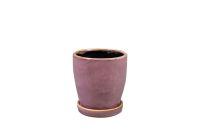 Pot+plat Vivi mauve D11 H12