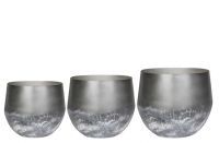 Pot jeu de 3 Elisa mystic earth D44 H39