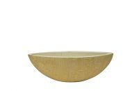 Pot ovale Ryan shiny sand D35x12 H12