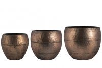 Pot jeu de 3 Thomas copper red D39 H32