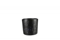 Pot Sil matt noir D16 H15