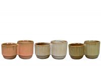 Pot Herma couleur D15x7 H8 assortiment de 3